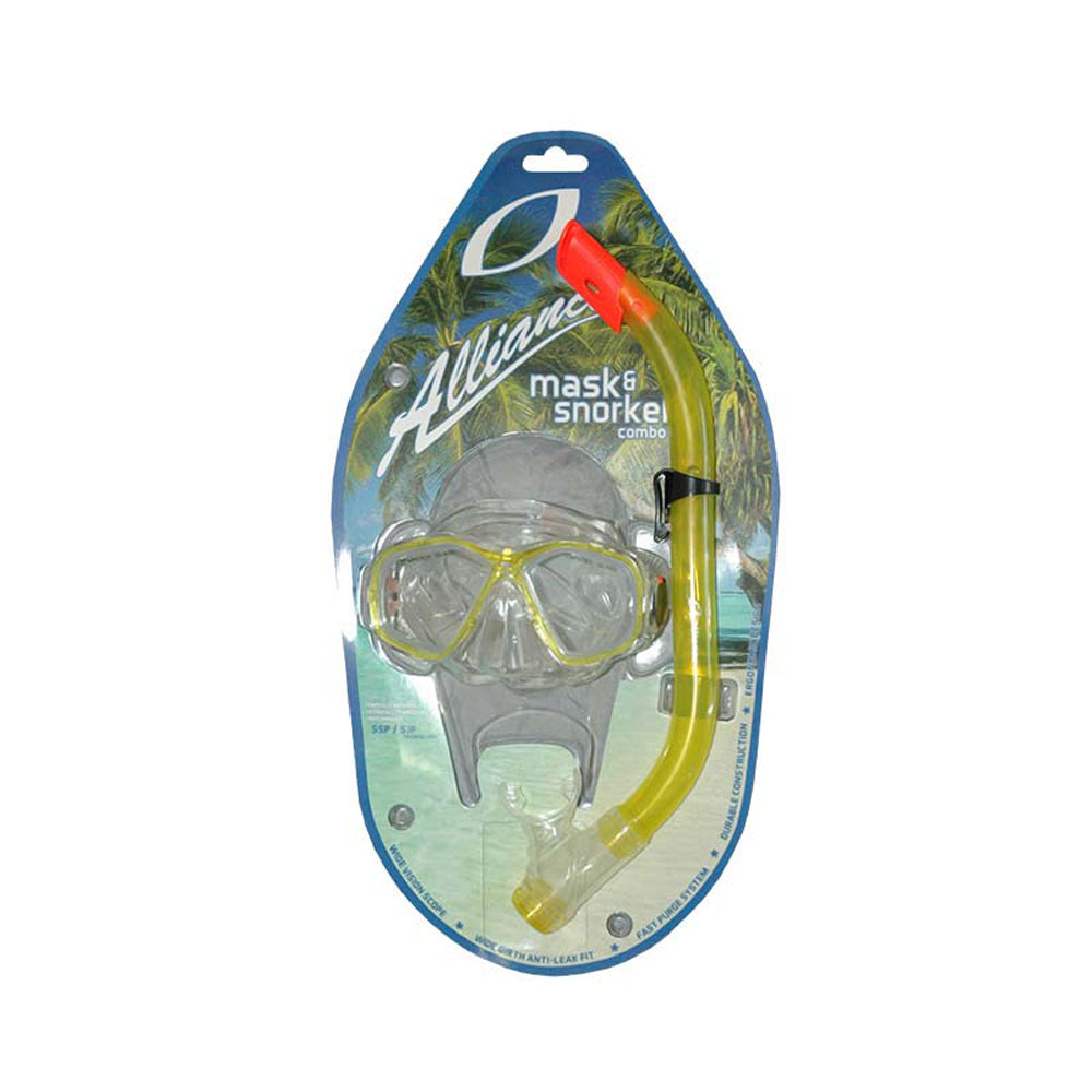 Alliance Silitex Junior Mask and Snorkel Set (Yellow)