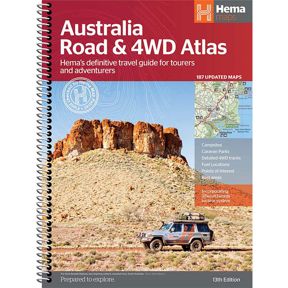 Hema Australia Road & 4WD Atlas 13th Edition (Spiral Bound)