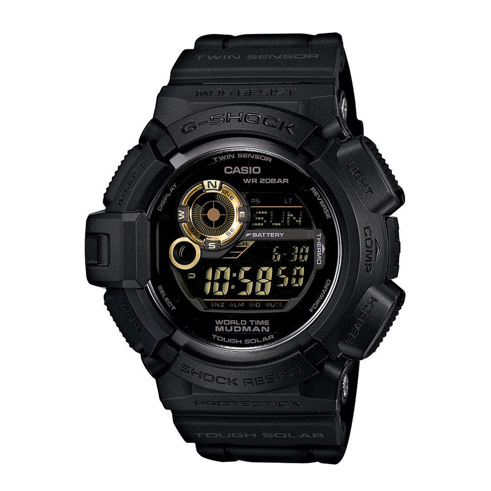 Casio G-Shock Tough Solar Mudman Watch (Black/Gold)
