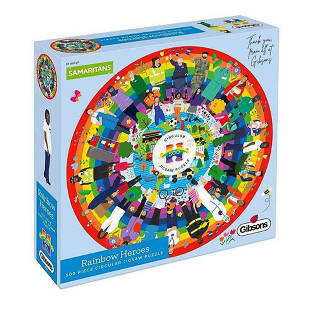 Gibsons Rainbow Heroes Circular Jigsaw Puzzle 500pcs