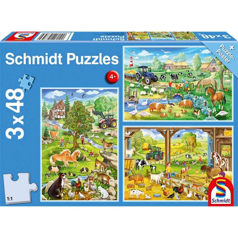 Schmidt Farm Puzzle 3x48pcs