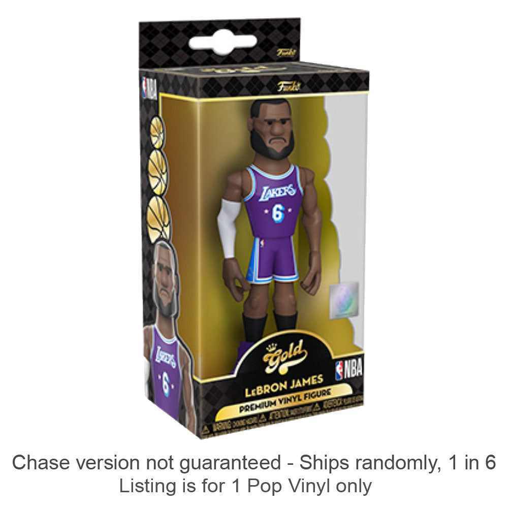 NBA LeBron James City 5" Vinyl Gold Chase Ships 1 in 6