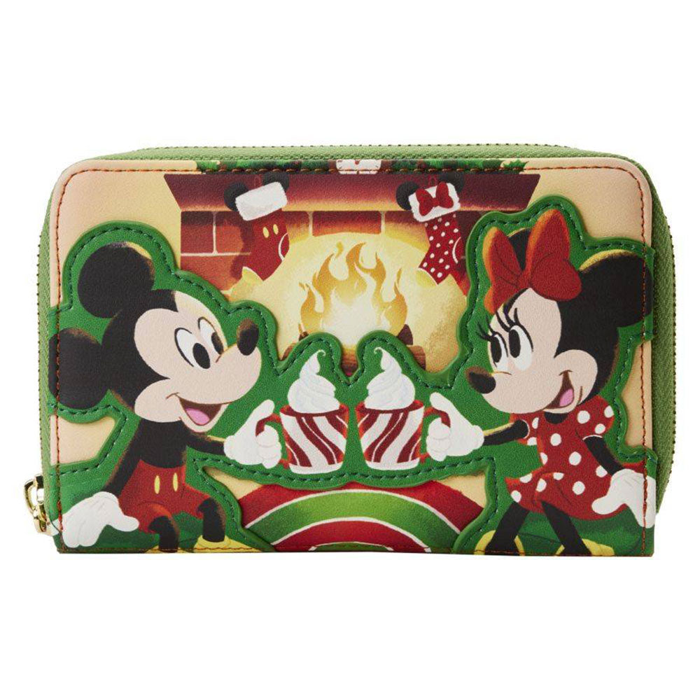 Disney Mickey & Minnie Fireplace Zip Around Purse