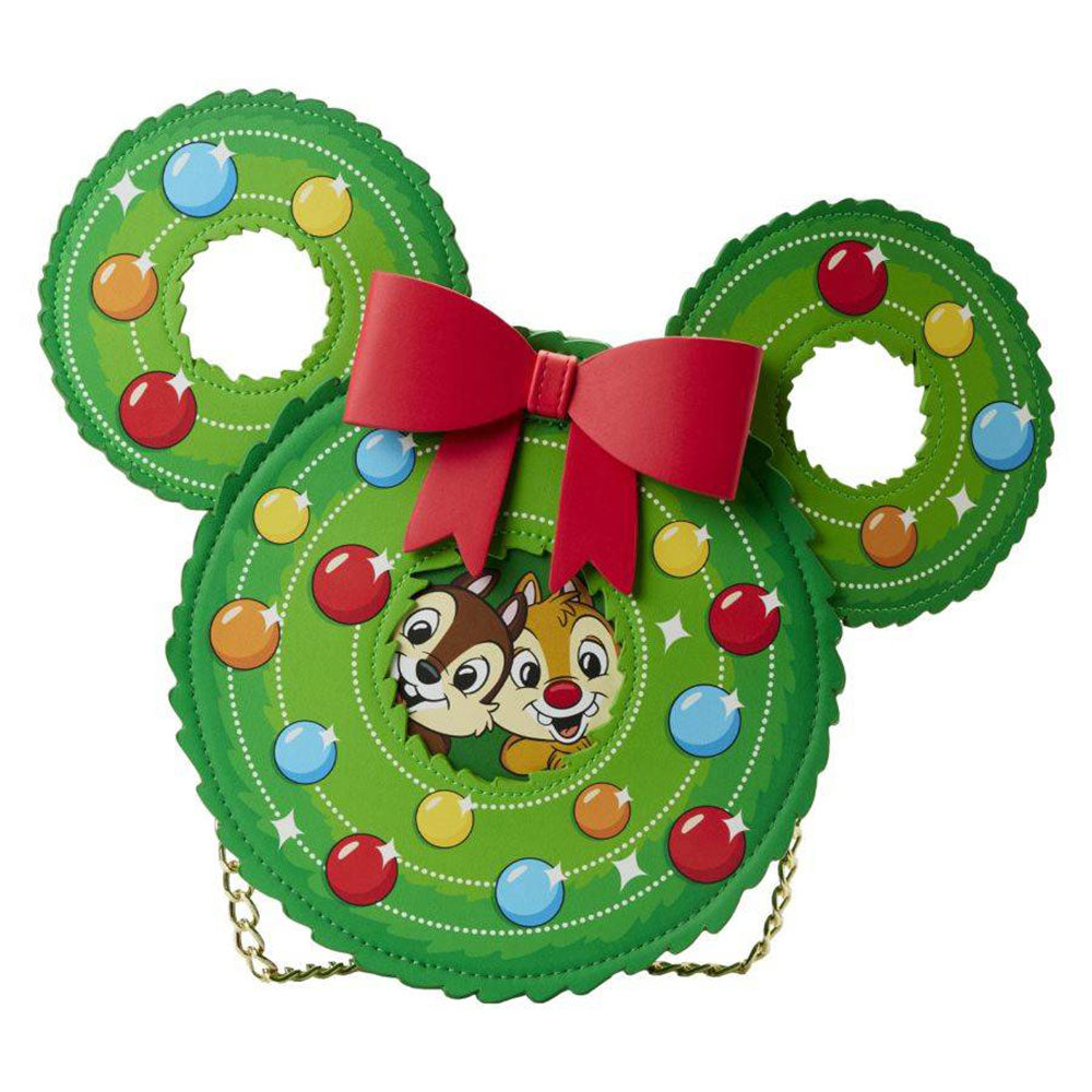 Disney Chip & Dale Christmas Wreath Crossbody