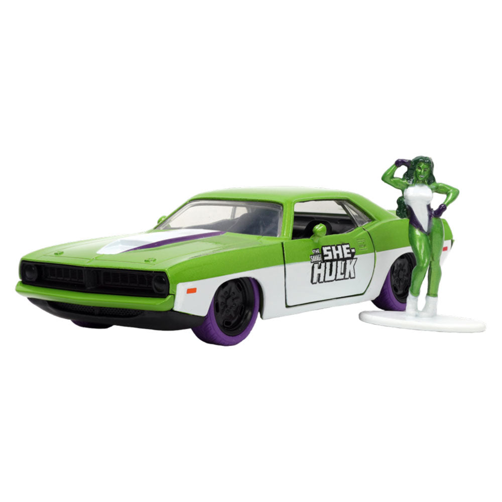 1973 Plymouth Barracuda 1:32 Scale Vehicle with She-Hulk