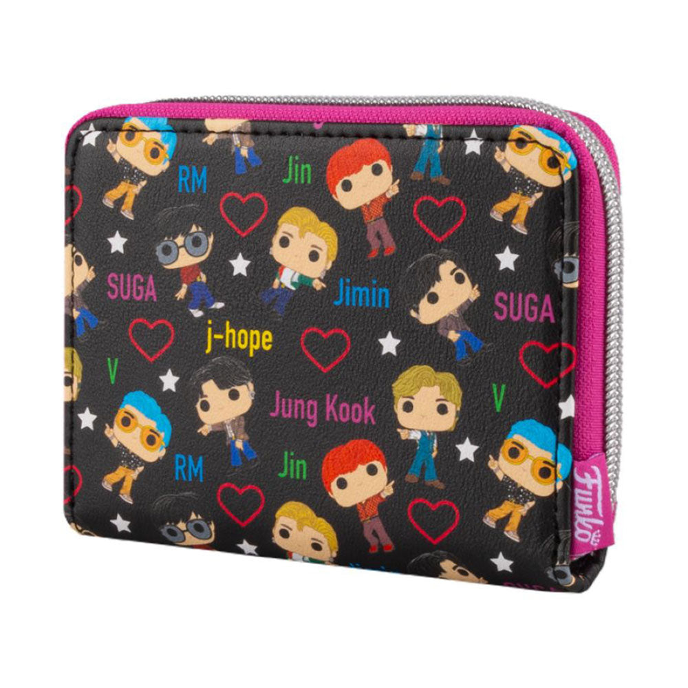 BTS Band with Hearts All Over Print Wallet