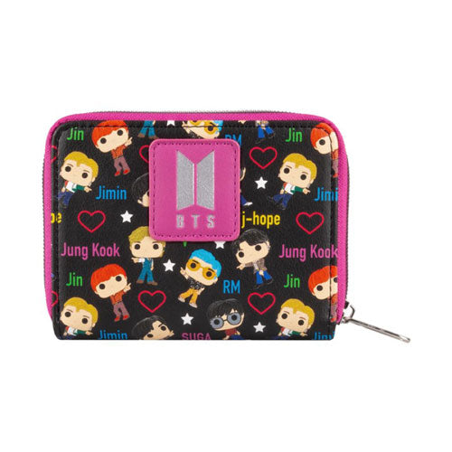 BTS Band with Hearts All Over Print Wallet