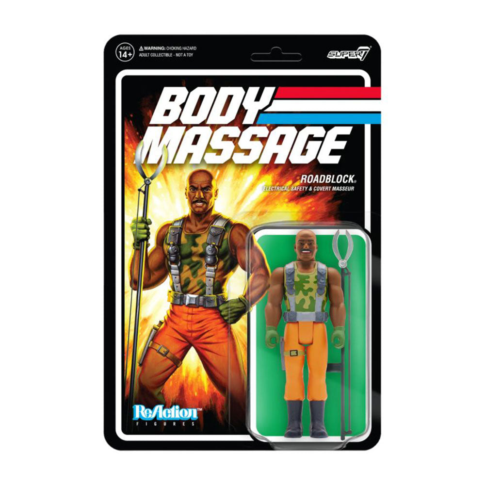 G.I. Joe Roadblock Body Massage PSA ReAction 3.75" Figure