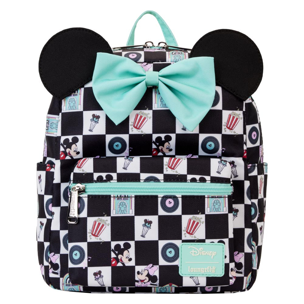 Disney Mickey & Minnie Date Diner AOP Nylon Backpack