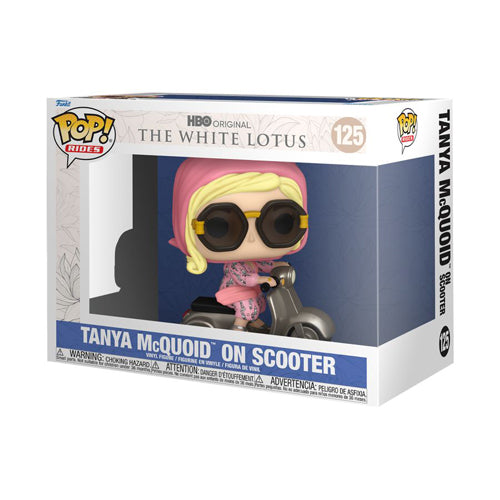White Lotus Tanya McQuoid on Scooter Pop! Ride
