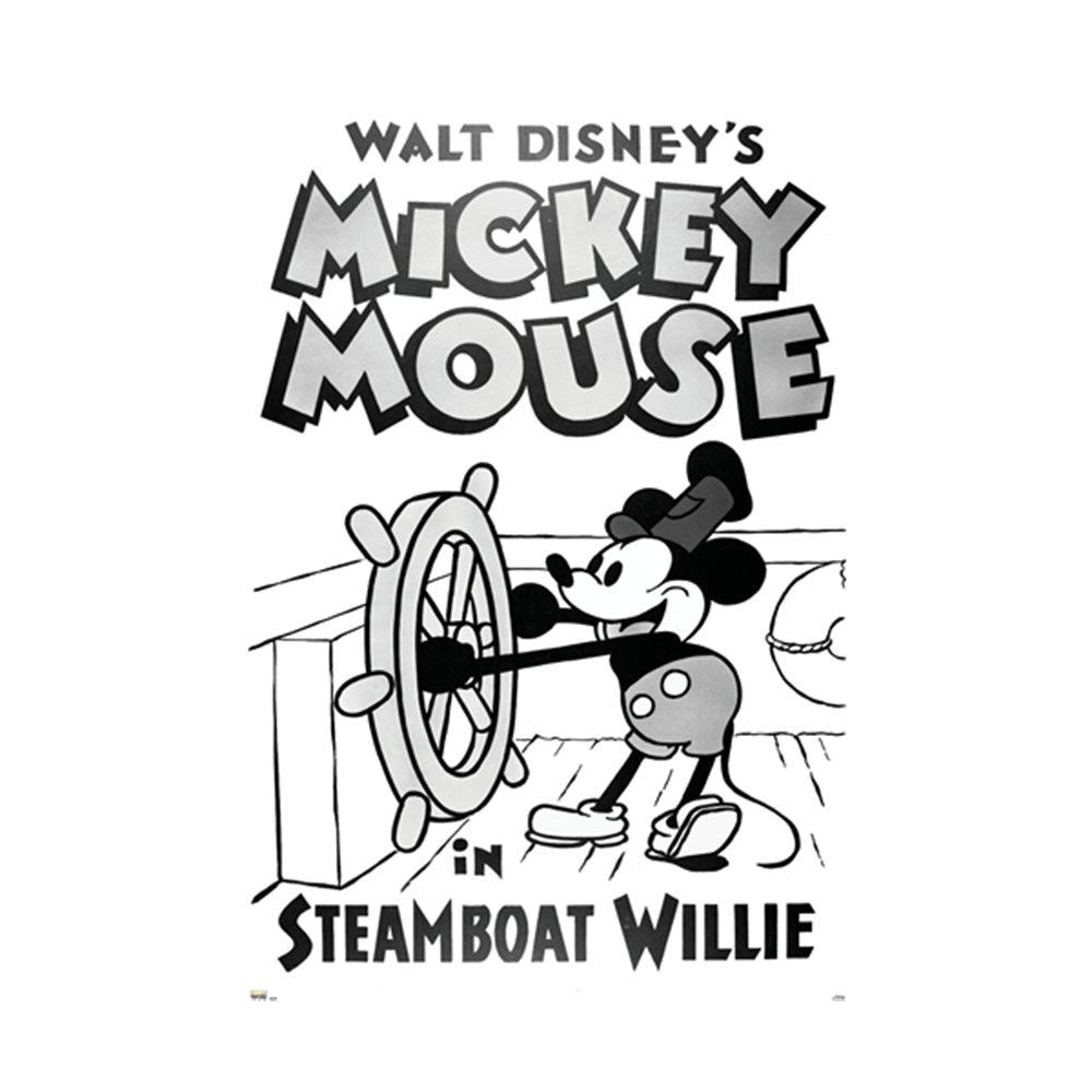 Classic Mickey Mouse Steamboat Willie Poster