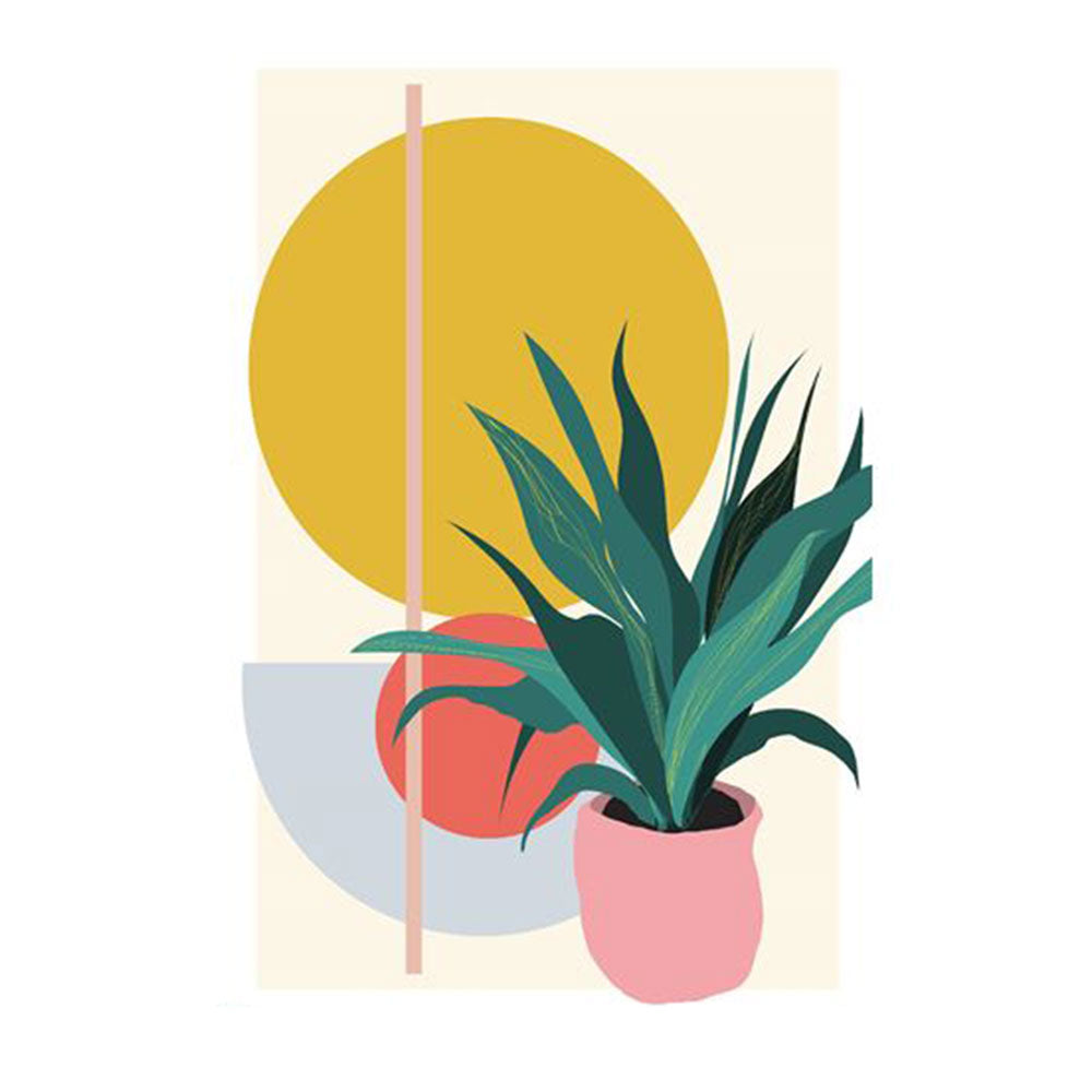 Abstract Potted Plant Poster