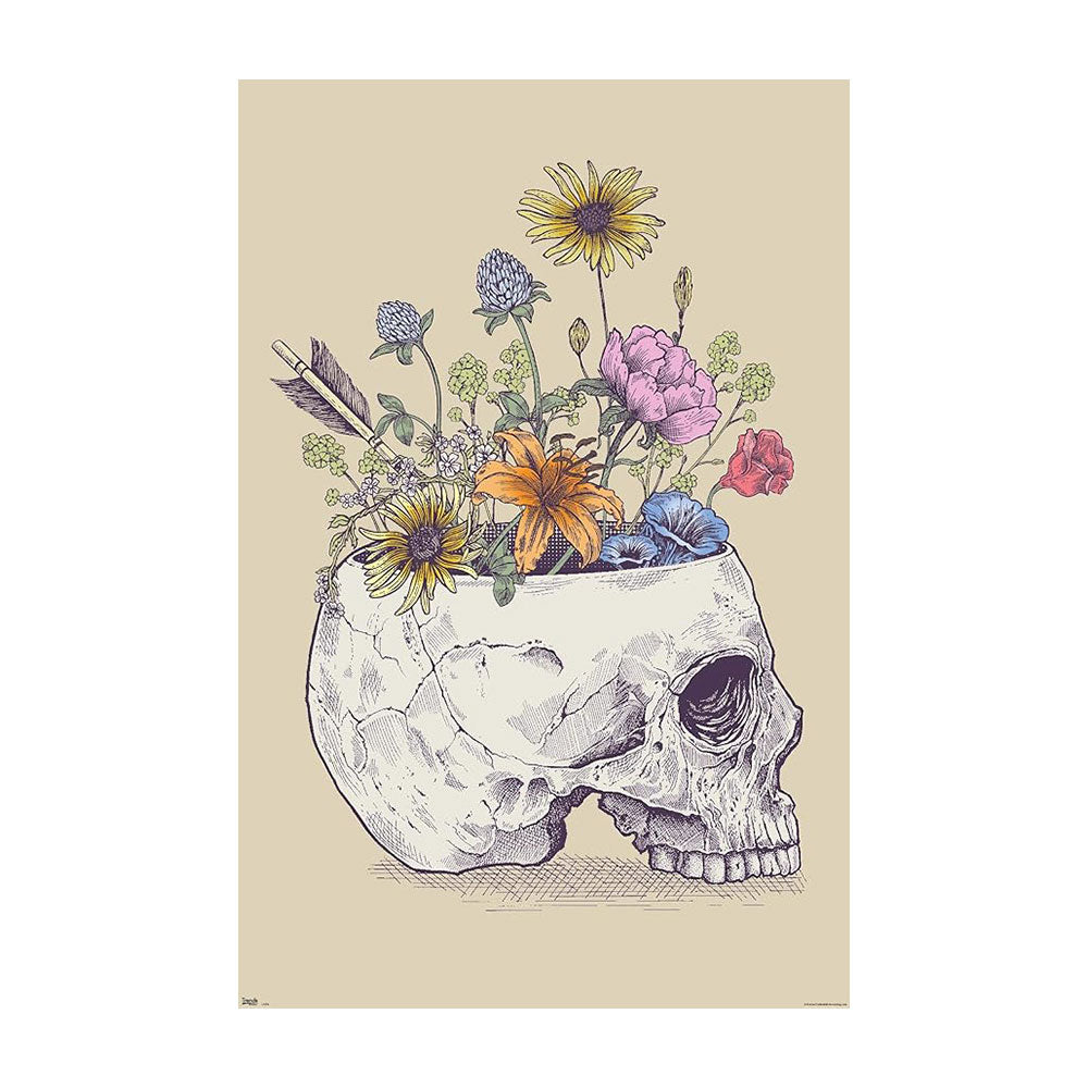 Rachel Caldwell Flower Skull Poster (61x91.5cm)