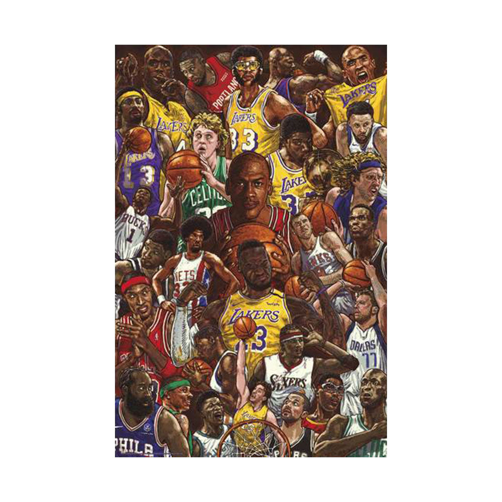 NBA Basketball Superstars Poster