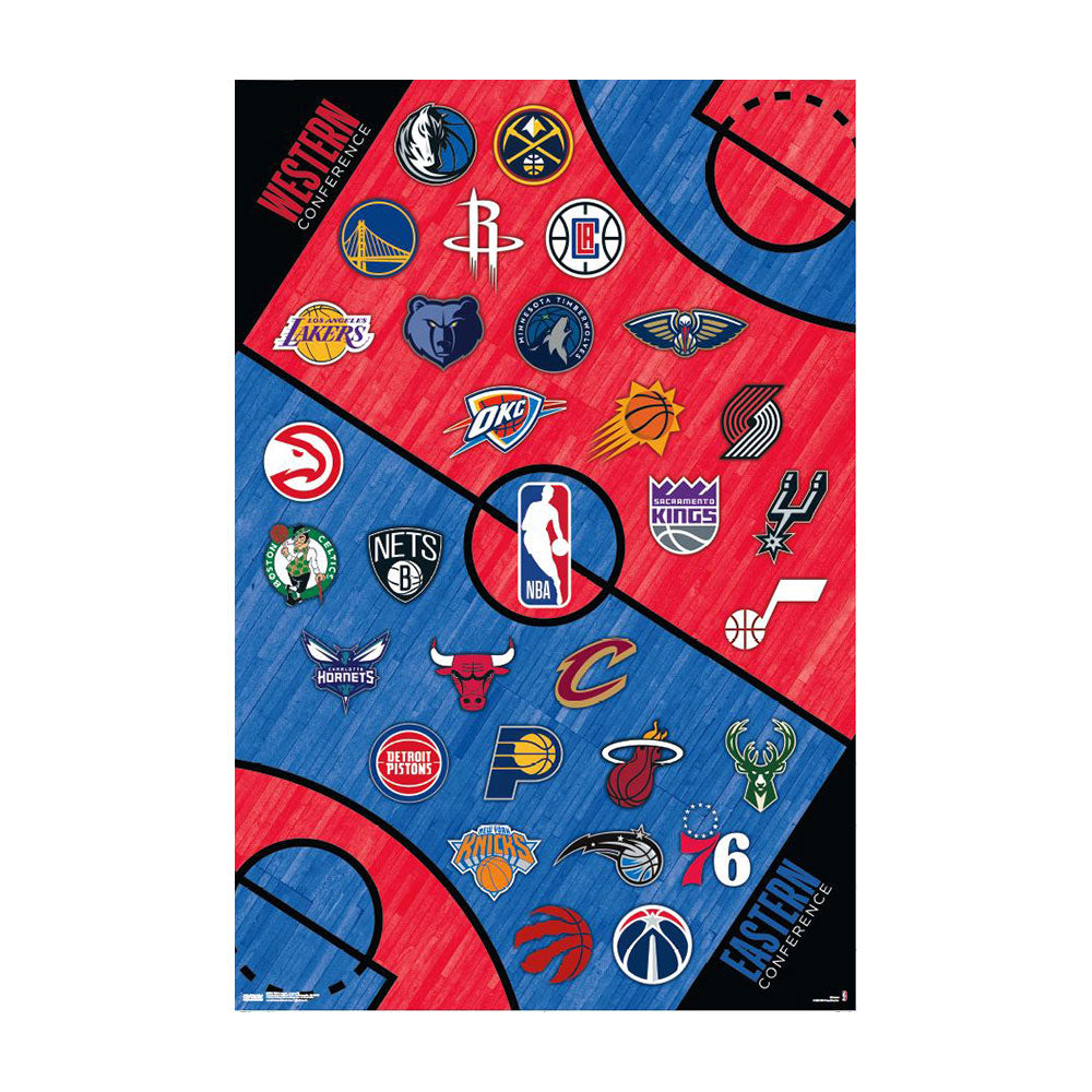 NBA League Logos Poster