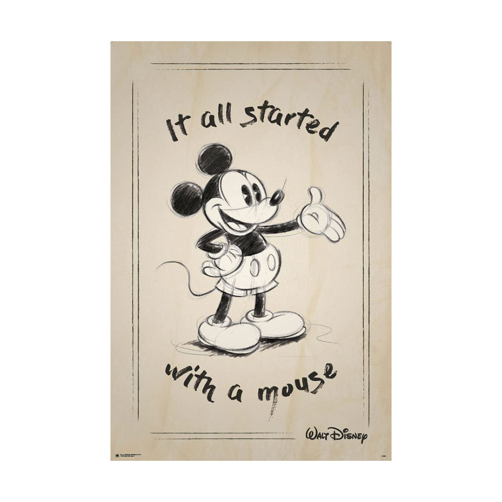 Classic Mickey Mouse It all started with a Mouse Poster