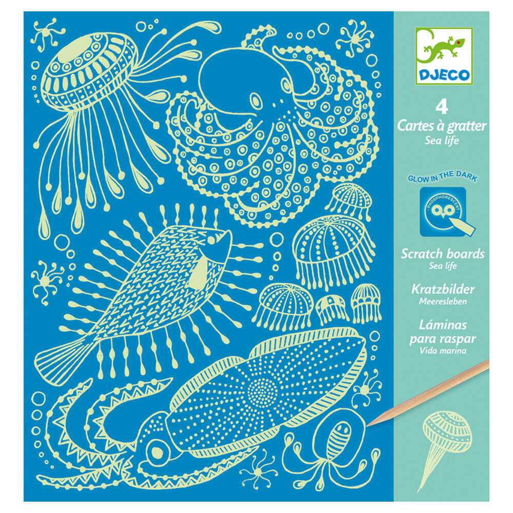 Djeco Scratch Cards (Pack of 4 Cards)