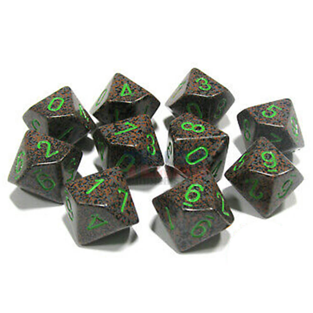 Chessex D10 Polyhedral 10-Die Speckled Set