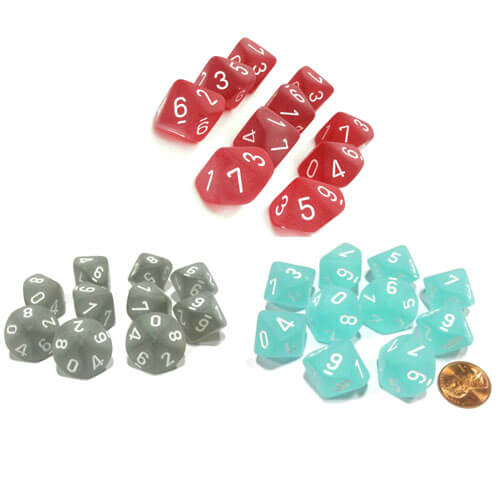 Chessex D10 Polyhedral 10-Die Frosted Set