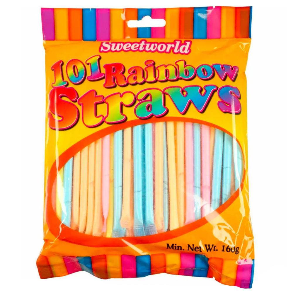 Sweetworld 101 Rainbow Straws (8x160g)