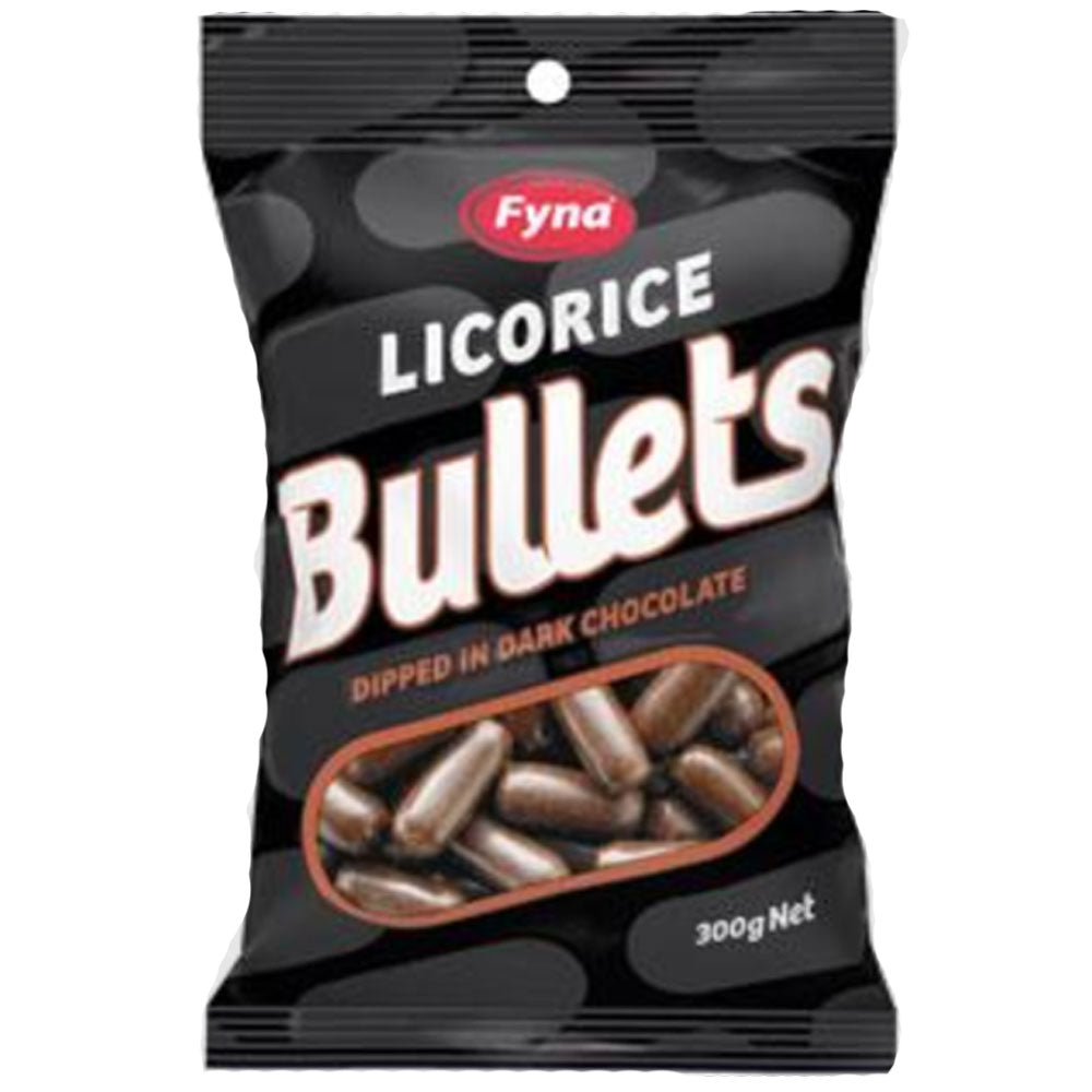 Fyna Dark Chocolate Coated Licorice Bullets