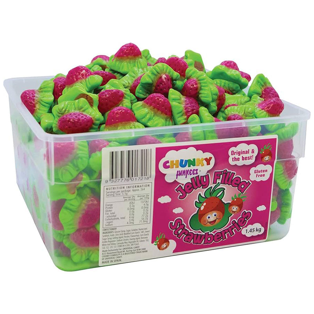 Chunky Funkeez Jelly Filled Strawberries Chewy Puffs