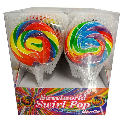 Sweetworld Rainbow Swirl Pop (24x80g)