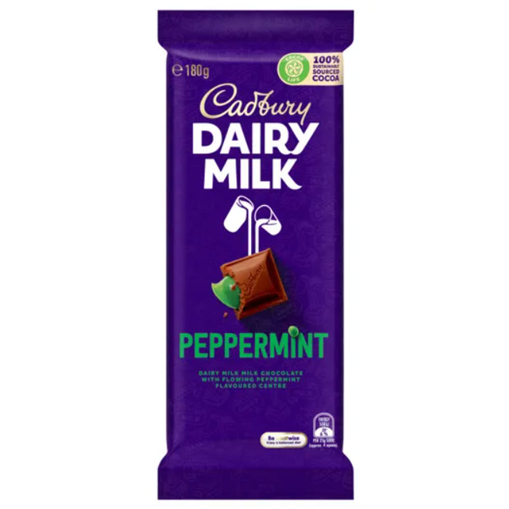 Cadbury Dairy Milk Peppermint Family Blocks Chocolates 180g