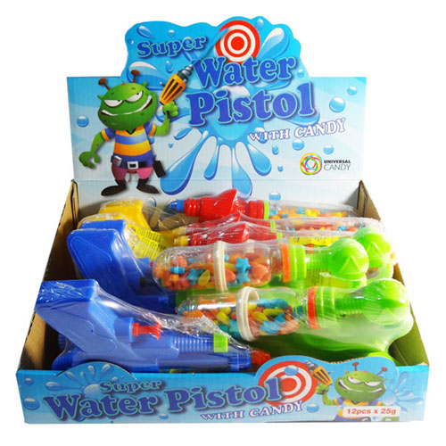 Super Water Pistol with Candy (12x25g)