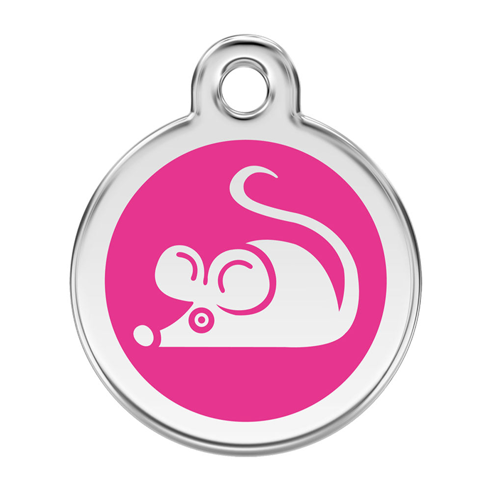 Stainless Steel Mouse Enamel Cat Tags (Small)