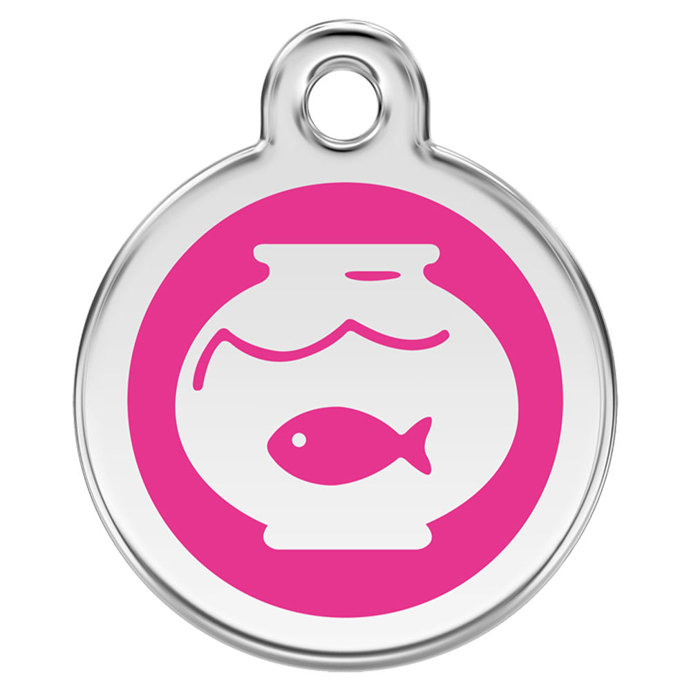 Stainless Steel Fish Bowl Enamel Cat Tags (Small)