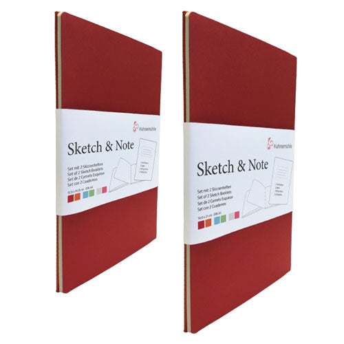 Hahnemuehle Sketch & Note Booklets 2pk (Cerise/Paprika)