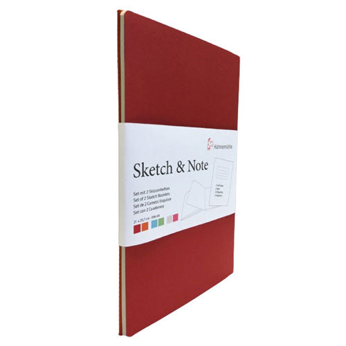 Hahnemuehle Sketch & Note Booklets 2pk (Cerise/Paprika)