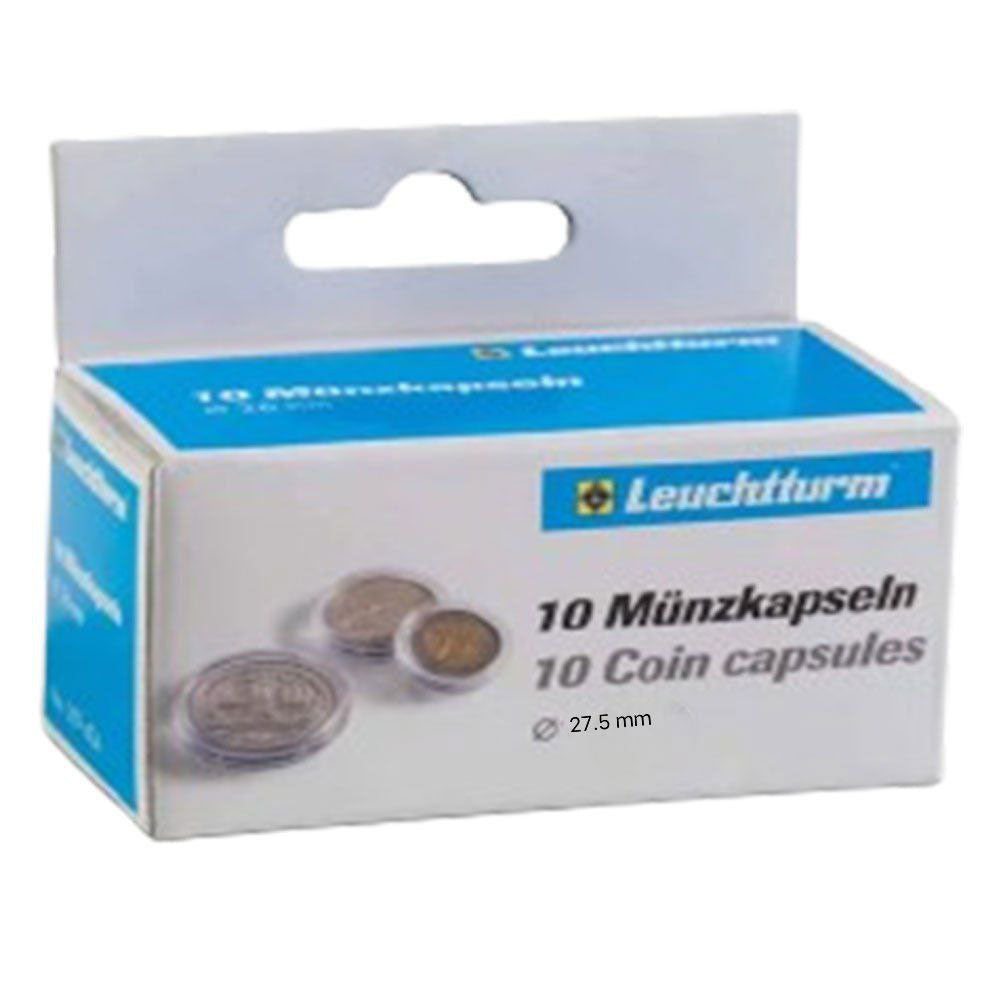 Leuchtturm Coin Capsules Caps 27.3mm (Pack of 10)