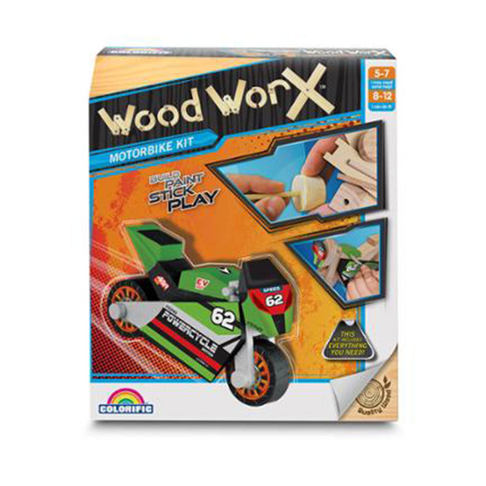 Colorific Wood Worx Motorbike Craft Kit