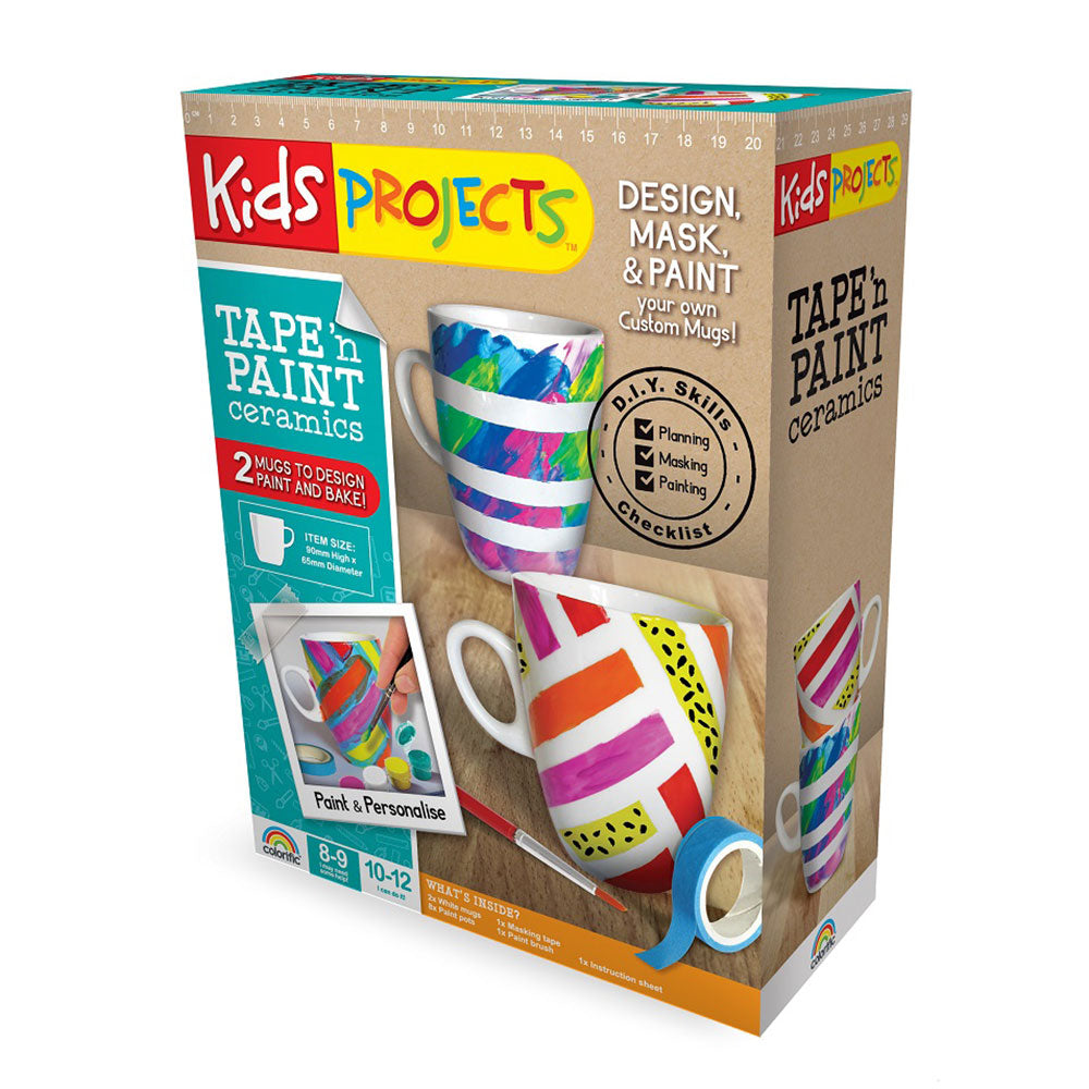 Colorific Kids Projects Tape 'N Paint Ceramics Craft Kit