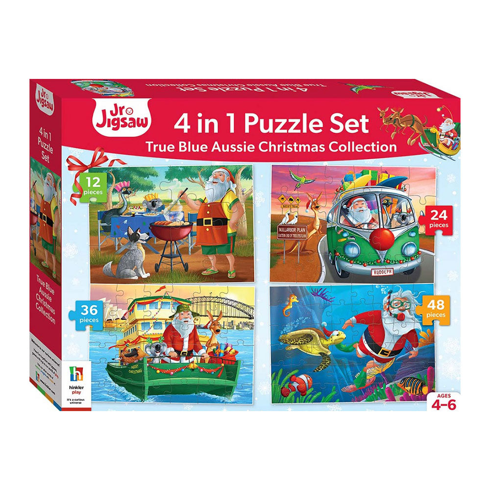 Junior Jigsaw Aussie 4-in-1 Christmas Collection Puzzle