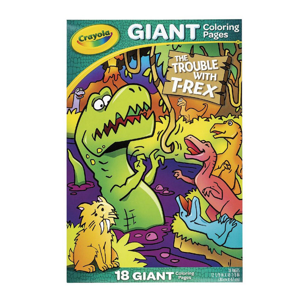 Crayola Giant T-Rex Colouring Book 18pages