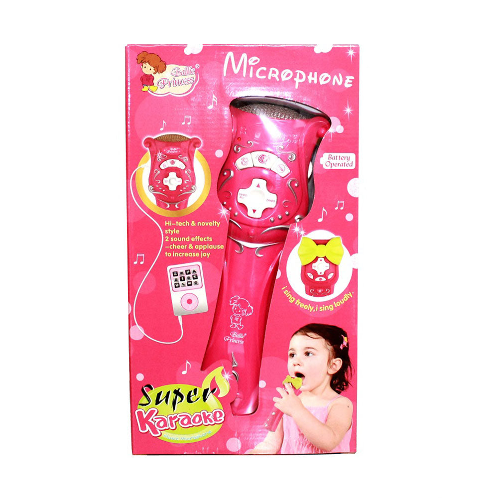 Super Singer Karaoke Microphone with Sound Effects (Pink)