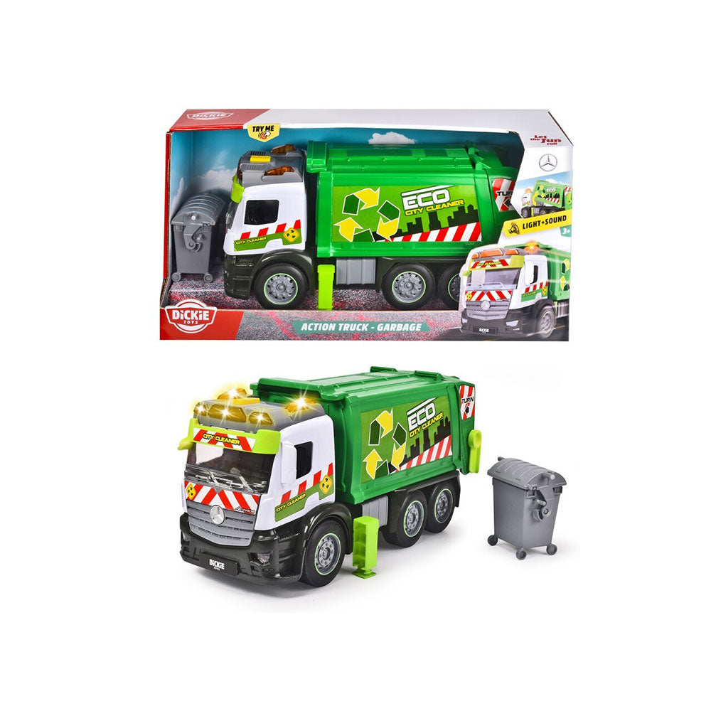 Dickie Toys Action Garbage Truck with Light and Sound 26cm