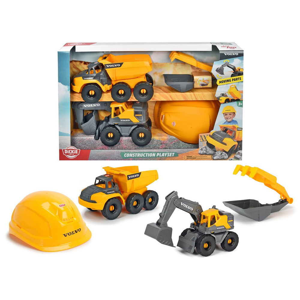 Dickie Toys Volvo Construction Playset with Helmet