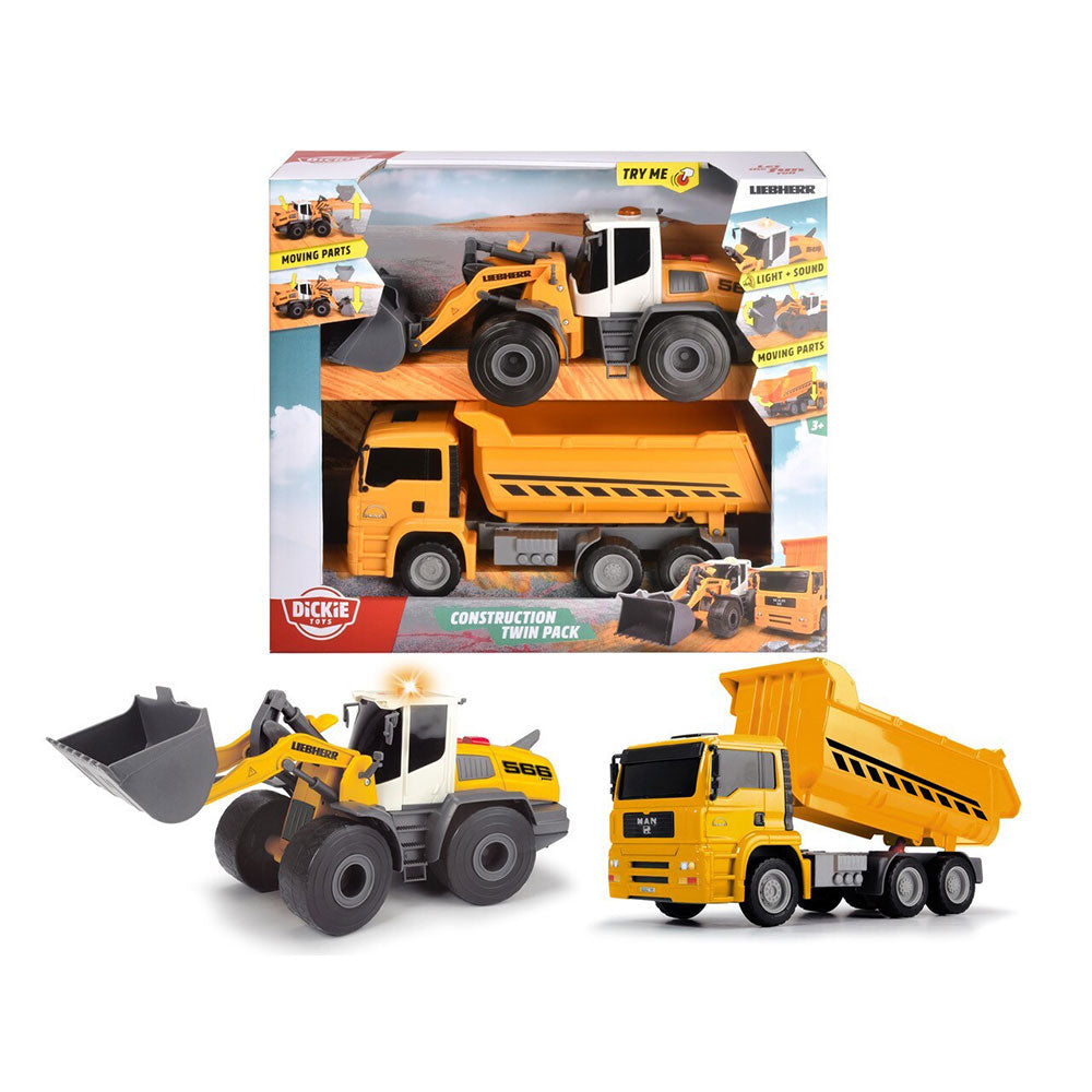 Dickie Toys Construction Truck Twin Pack 28cm