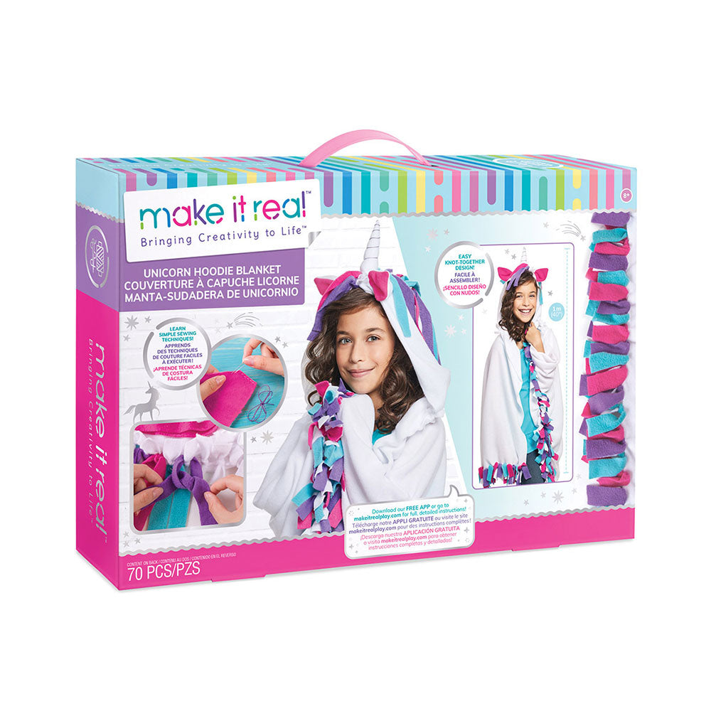 Make It Real Unicorn Hoodie Blanket
