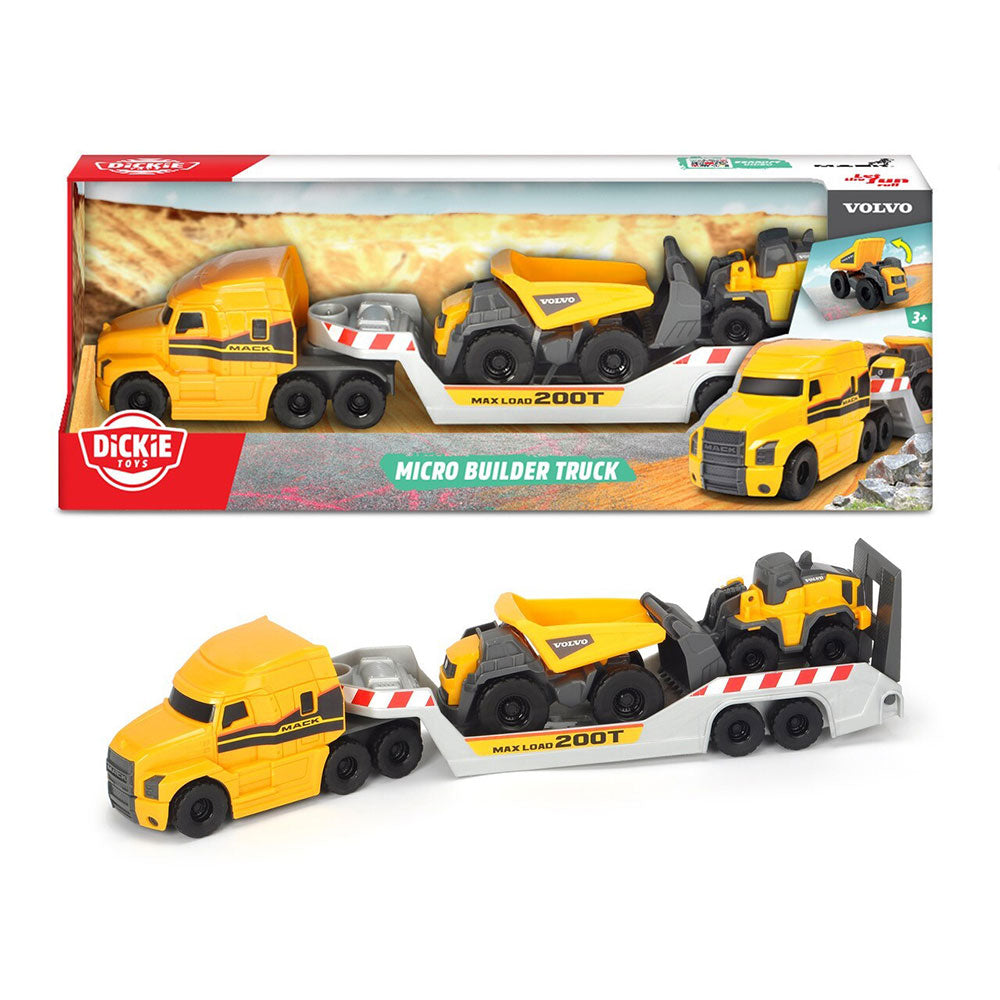 Dickie Toys Micro Builder Truck with Work Vehicles