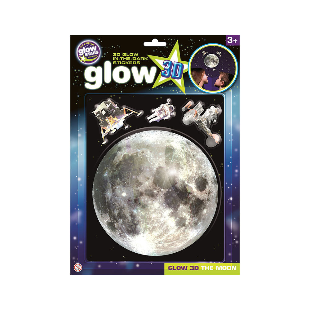 Brainstorm Toys Glow 3D Moon Glow in the Dark Sticker