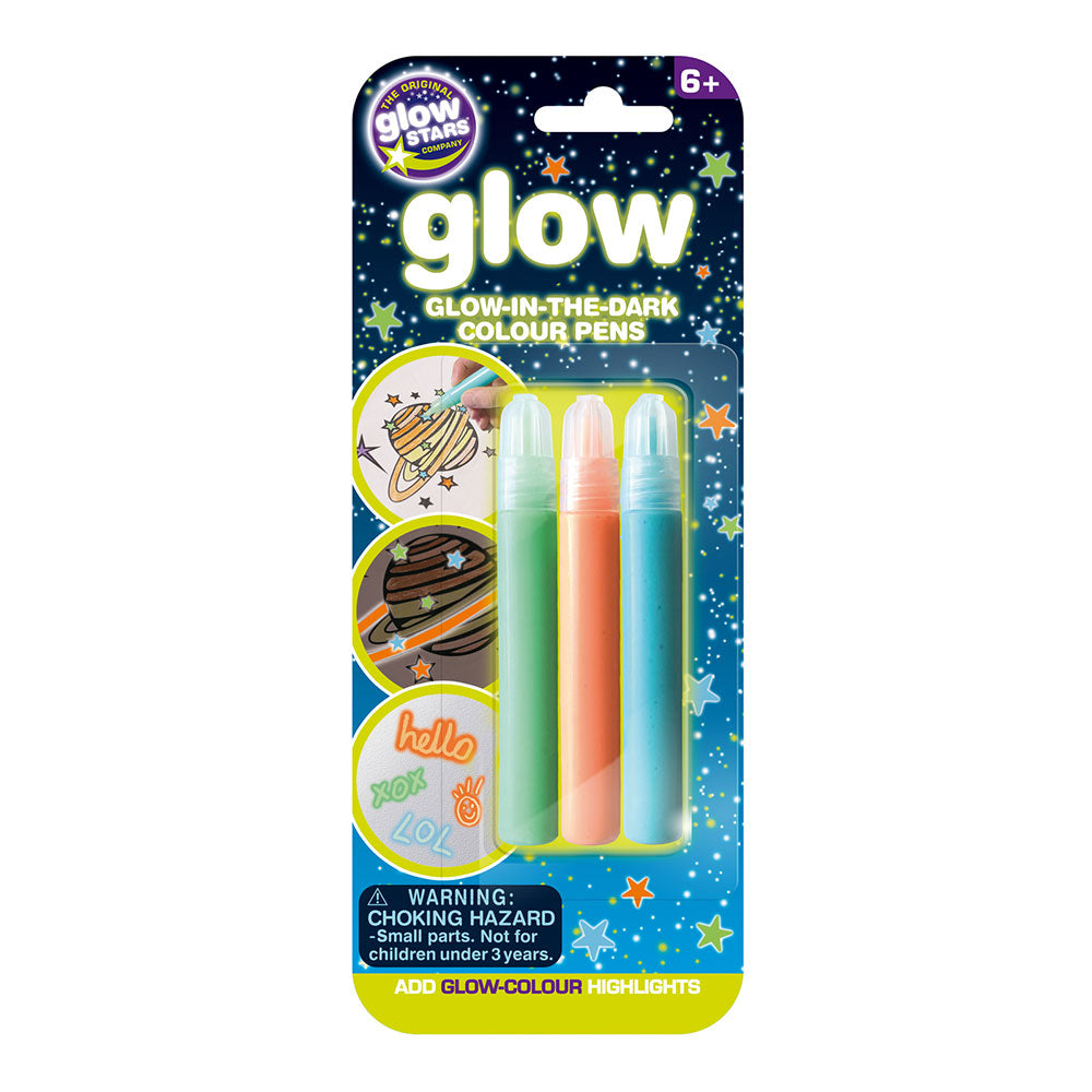 Brainstorm Toys Glow in the Dark Colour Pens (Pack of 3)