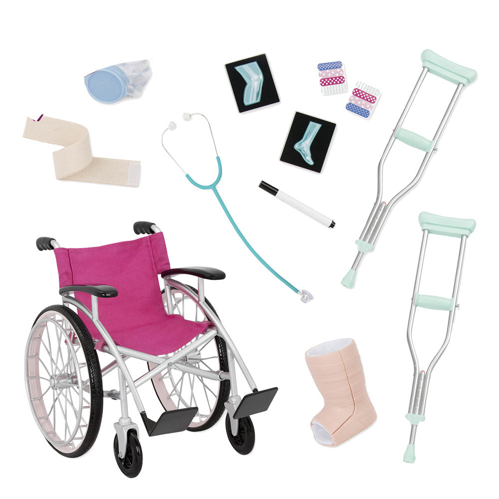 Heals on Wheels Doll-Sized Wheelchair Playset