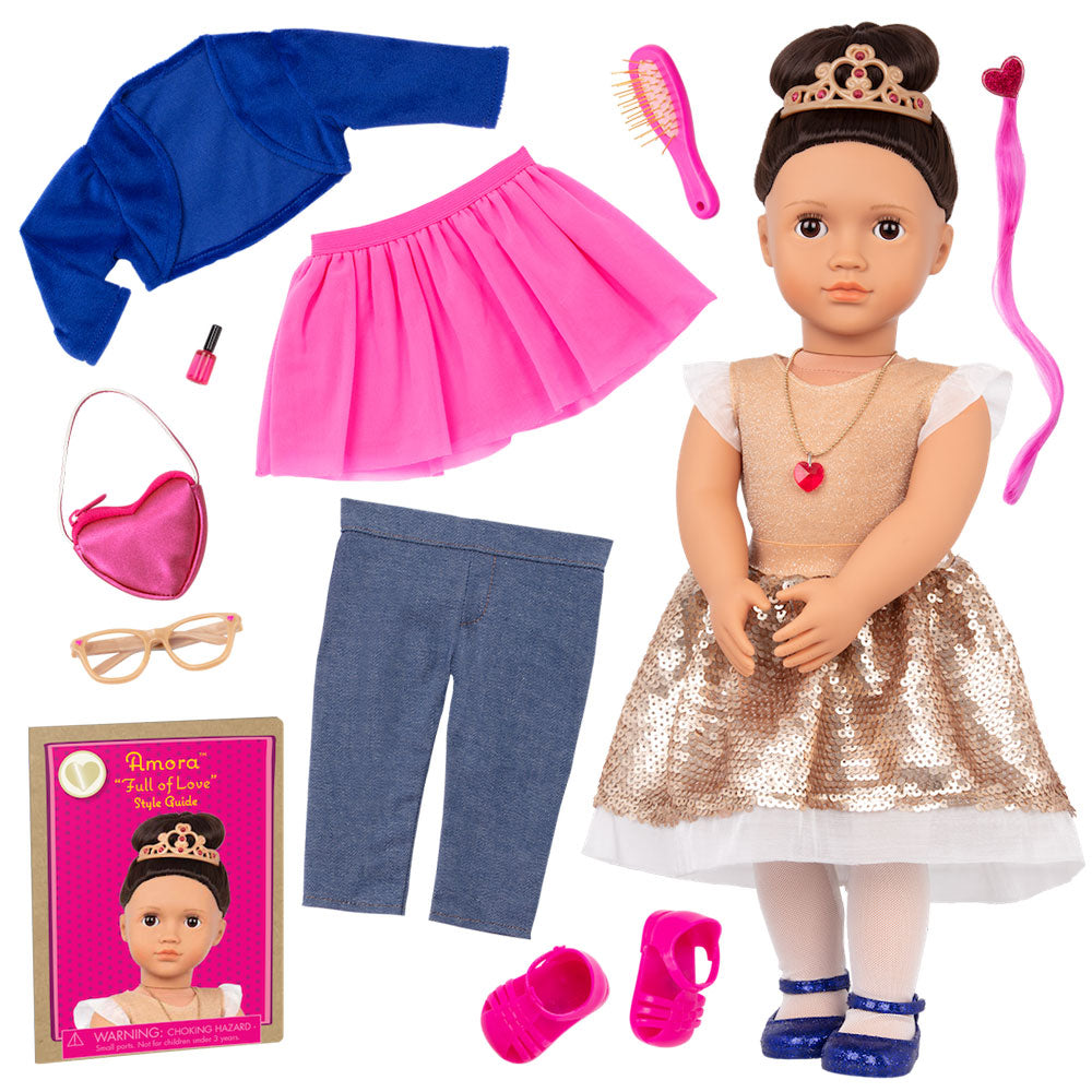 Amora Doll with Sweetheart Fashion Gift Set 46cm