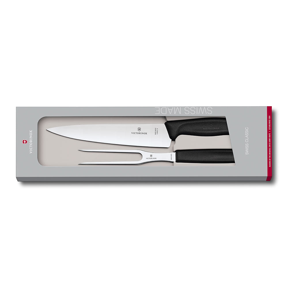 Victorinox Classic Carving Knife Set 2pcs (Black)