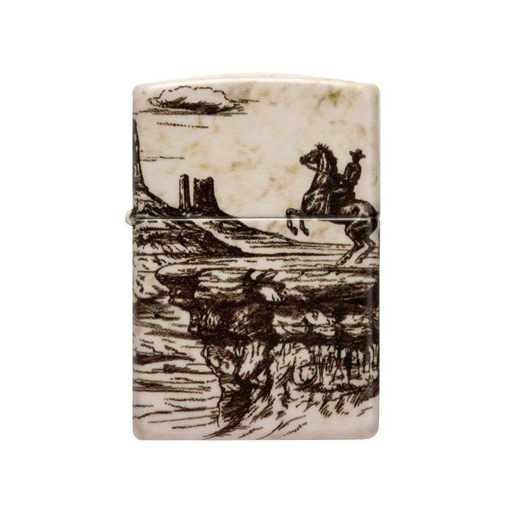 Zippo Wild West Scene Design Windproof Lighter